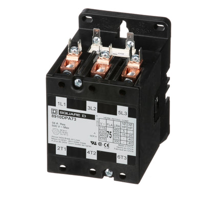Square D 8910DPA73V02 Contactor | 3P 3PH 600V 75A 110VV Class 8910