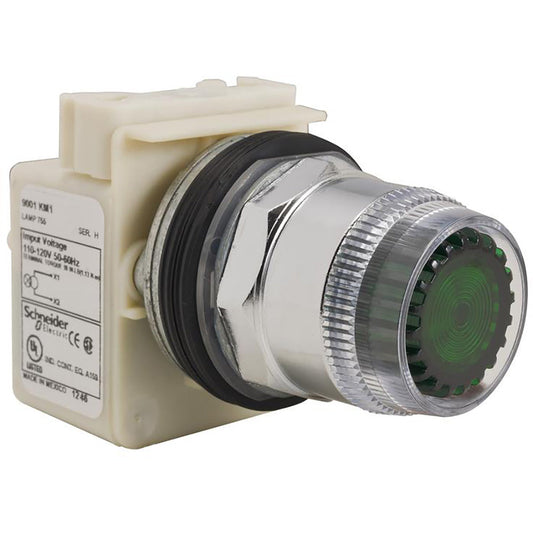 Square D 9001K1L1G Motor Control Pushbuttons | 30mm Green Illuminated 110-120V Harmony 9001K