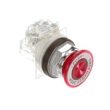 Square D 9001KR9R05H13 Automation Switch | 41mm Red Mushroom Head 30mm Diameter 1 CO Contact Harmony 9001K