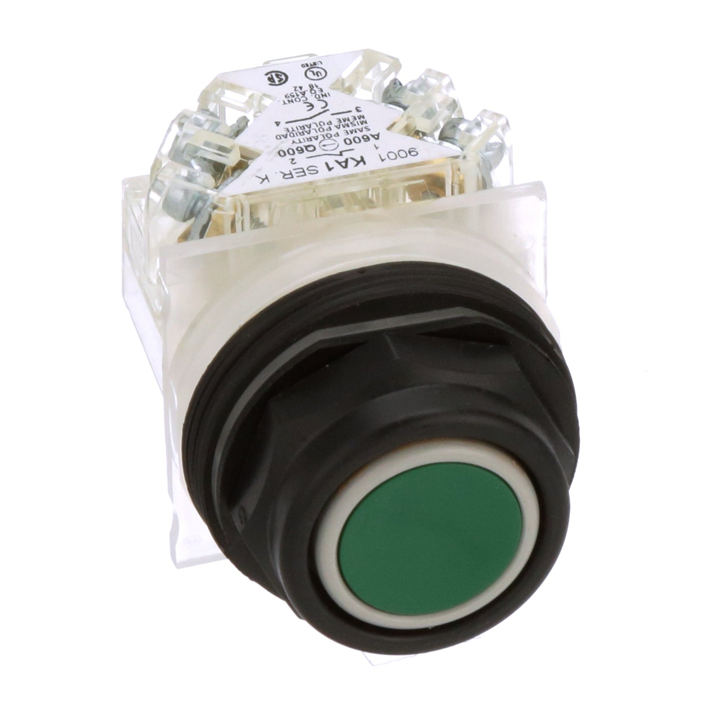 Square D 9001SKR1GH13 Push button switch | 30mm green flush spring return 9001SK