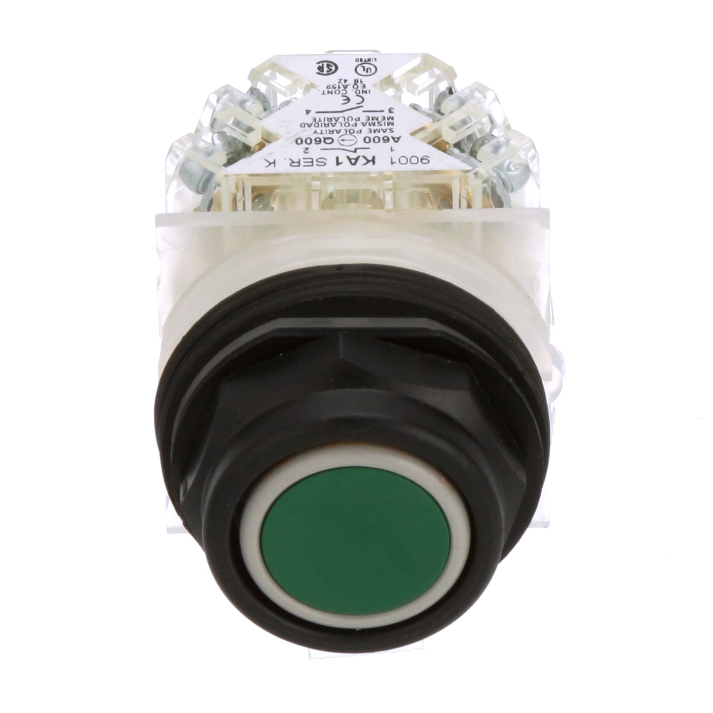 Square D 9001SKR1GH13 Push button switch | 30mm green flush spring return 9001SK