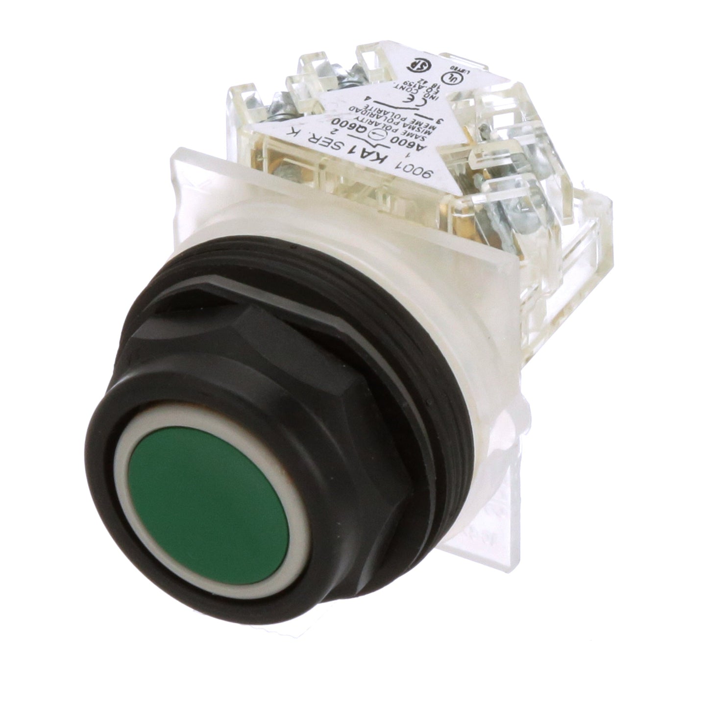 Square D 9001SKR1GH13 Push button switch | 30mm green flush spring return 9001SK