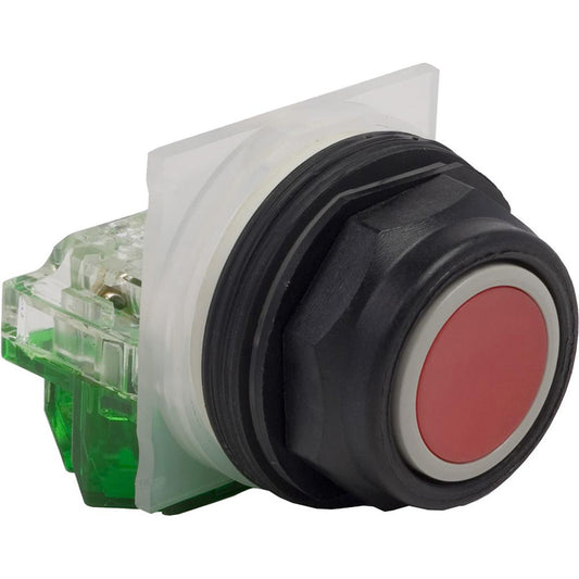 Square D 9001SKR1RH5 Push button switch 1 NO contact red 30mm flush 9001SK