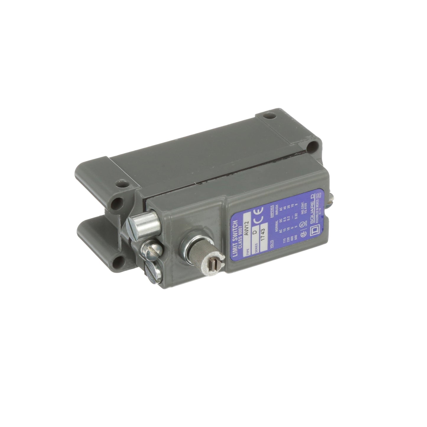 Telemecanique 9007AW12 Limit Switch 600VAC 15A 1NO+1NC 9007AW