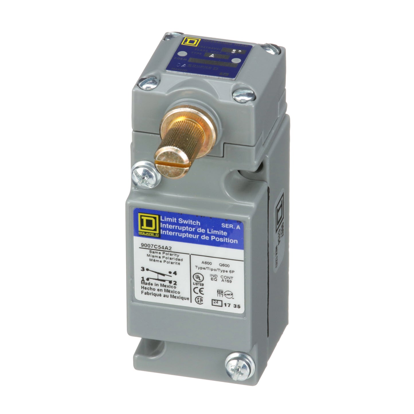 Telemecanique 9007C54A2 Limit Switch | 600V 1 NC + 1 NO 9007C Series