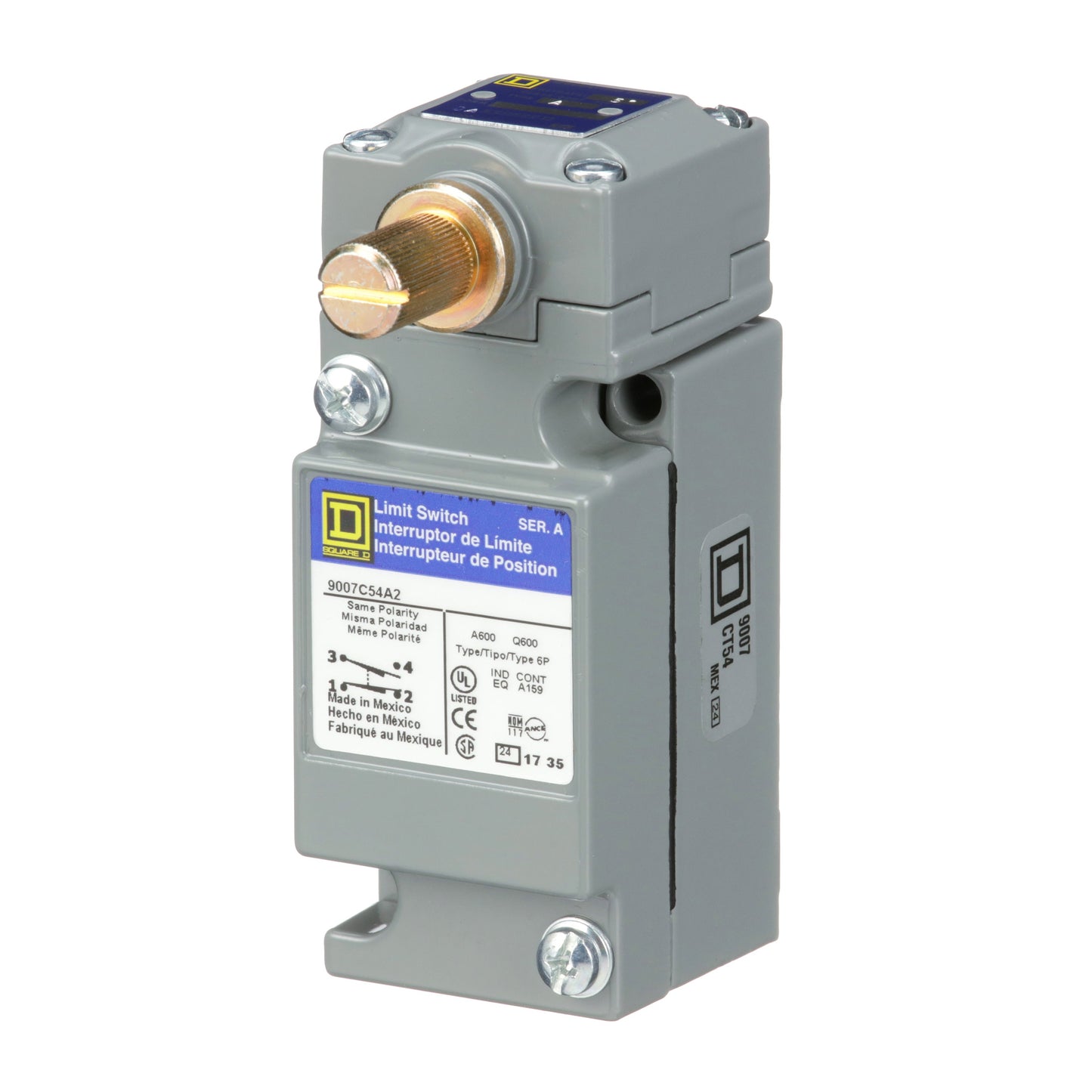 Telemecanique 9007C54A2 Limit Switch | 600V 1 NC + 1 NO 9007C Series