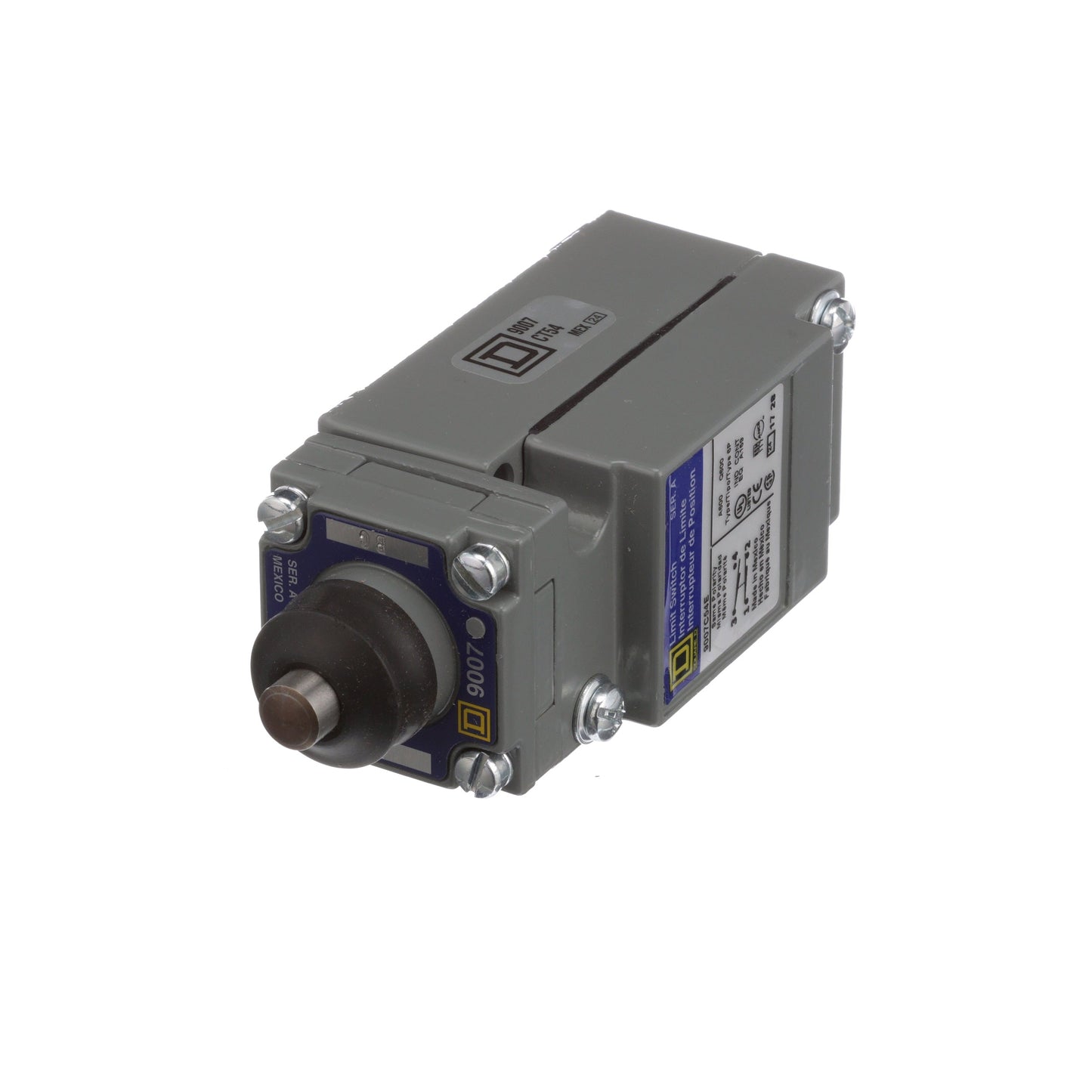 Telemecanique 9007C54E Limit Switch Plunger Actuator 10A 600V 9007C