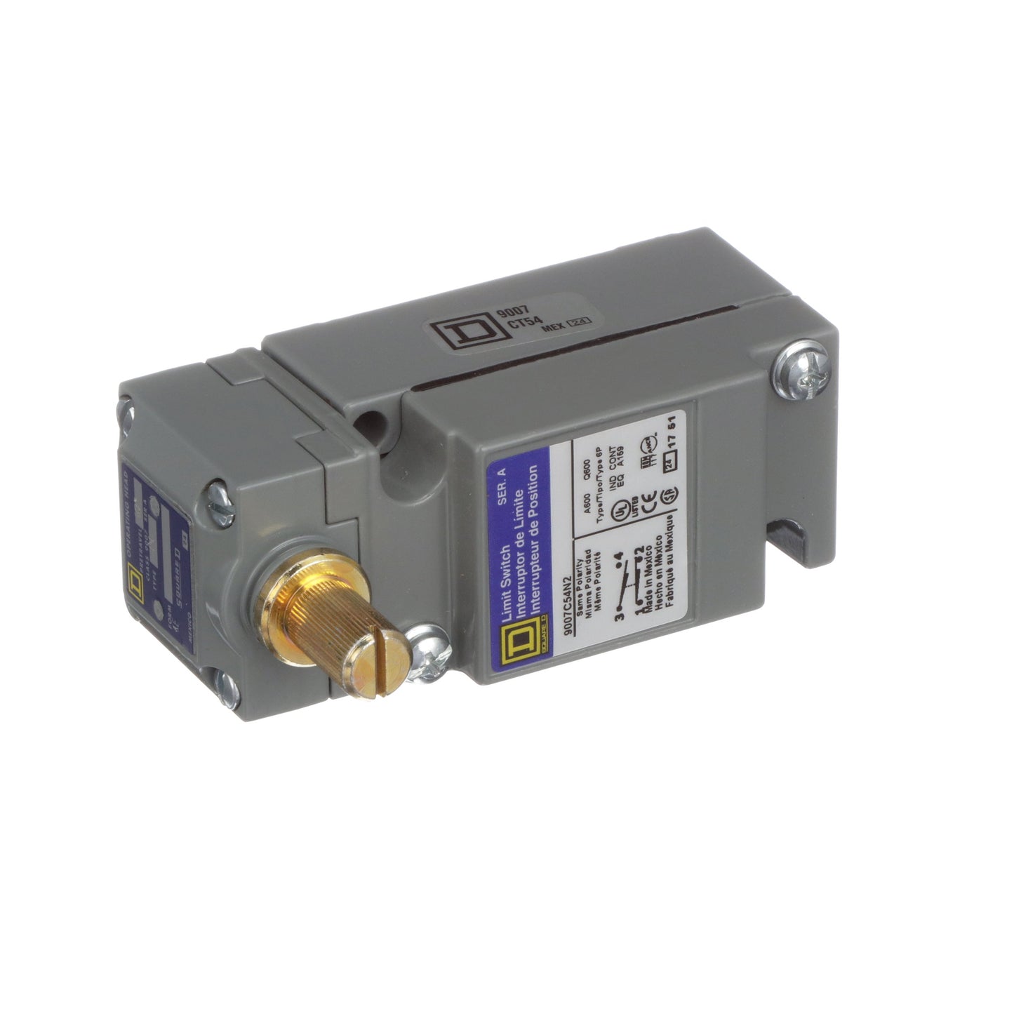 Telemecanique 9007C54N2 Limit Switch Rotary Actuator 10A 600V 9007C