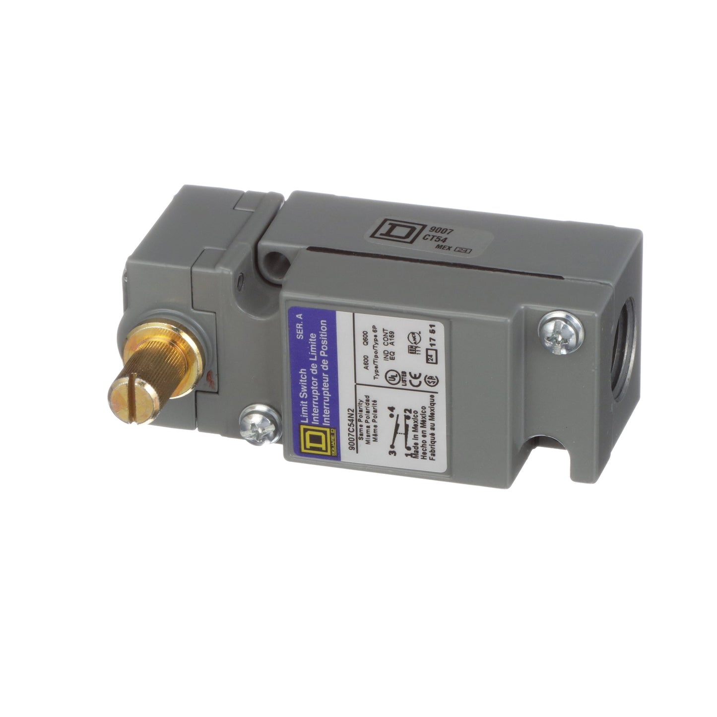 Telemecanique 9007C54N2 Limit Switch Rotary Actuator 10A 600V 9007C