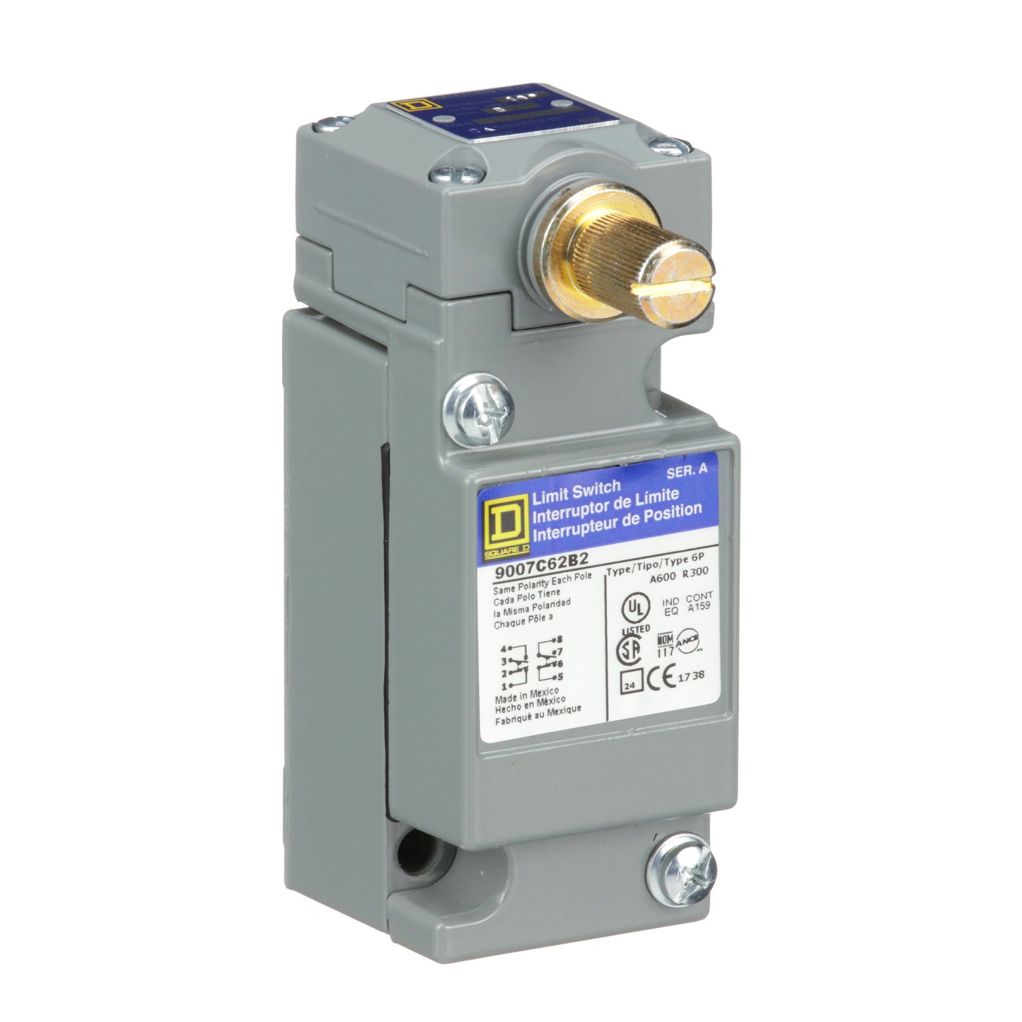 Telemecanique 9007C62B2 Limit Switch 600V 10A 9007C