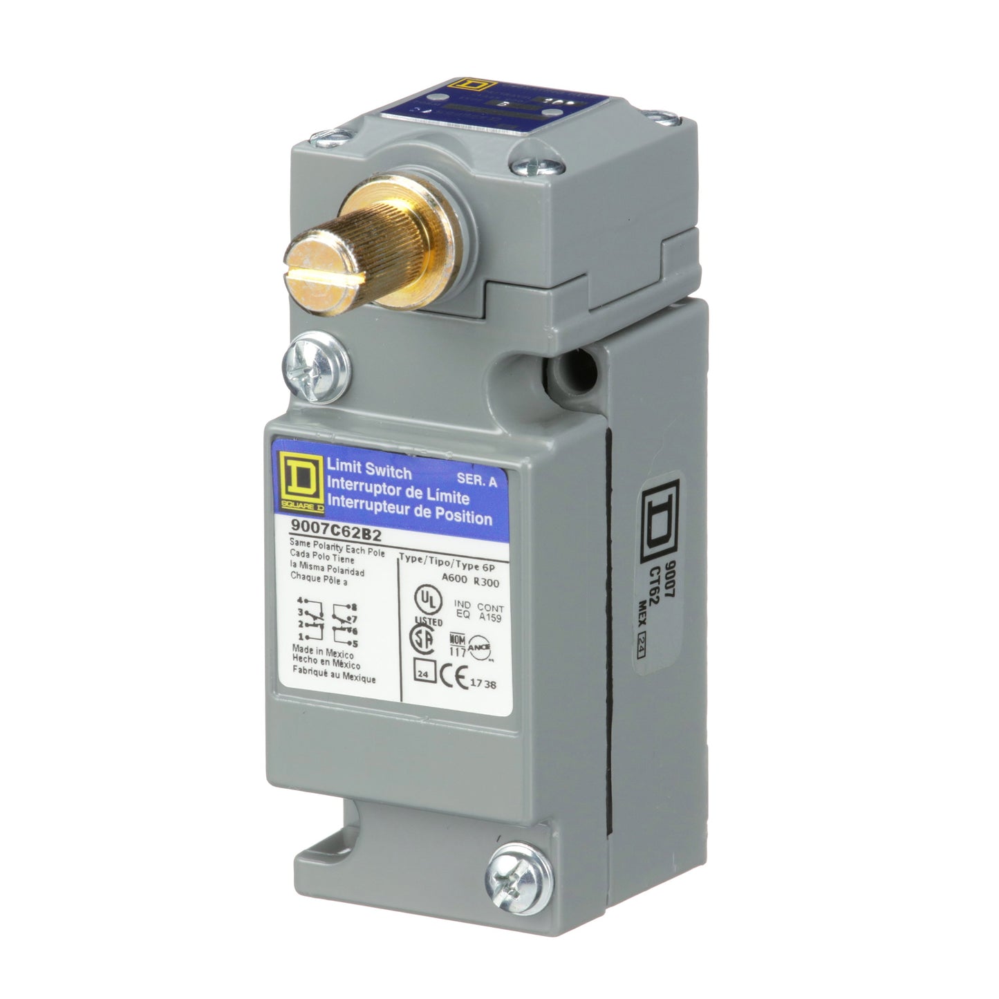 Telemecanique 9007C62B2 Limit Switch 600V 10A 9007C