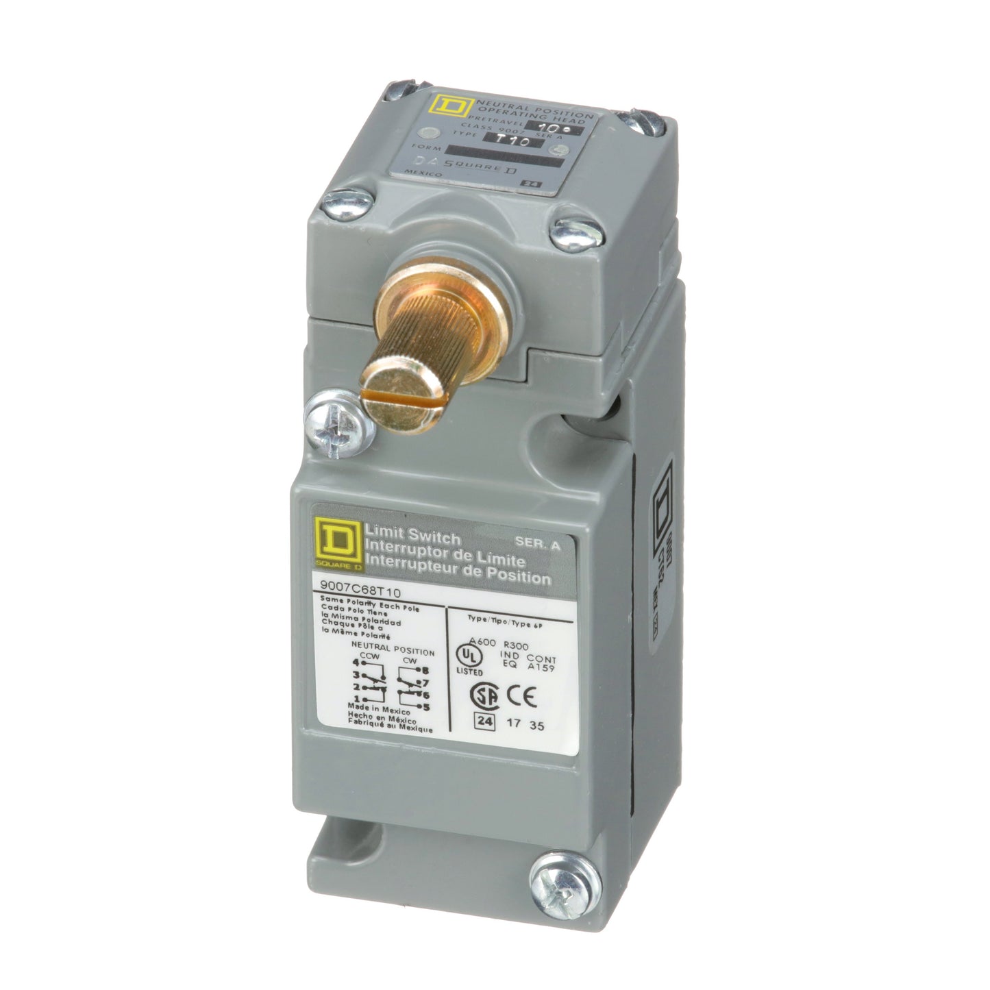 Telemecanique 9007C68T10 Limit Switch 600V 250DC 9007C