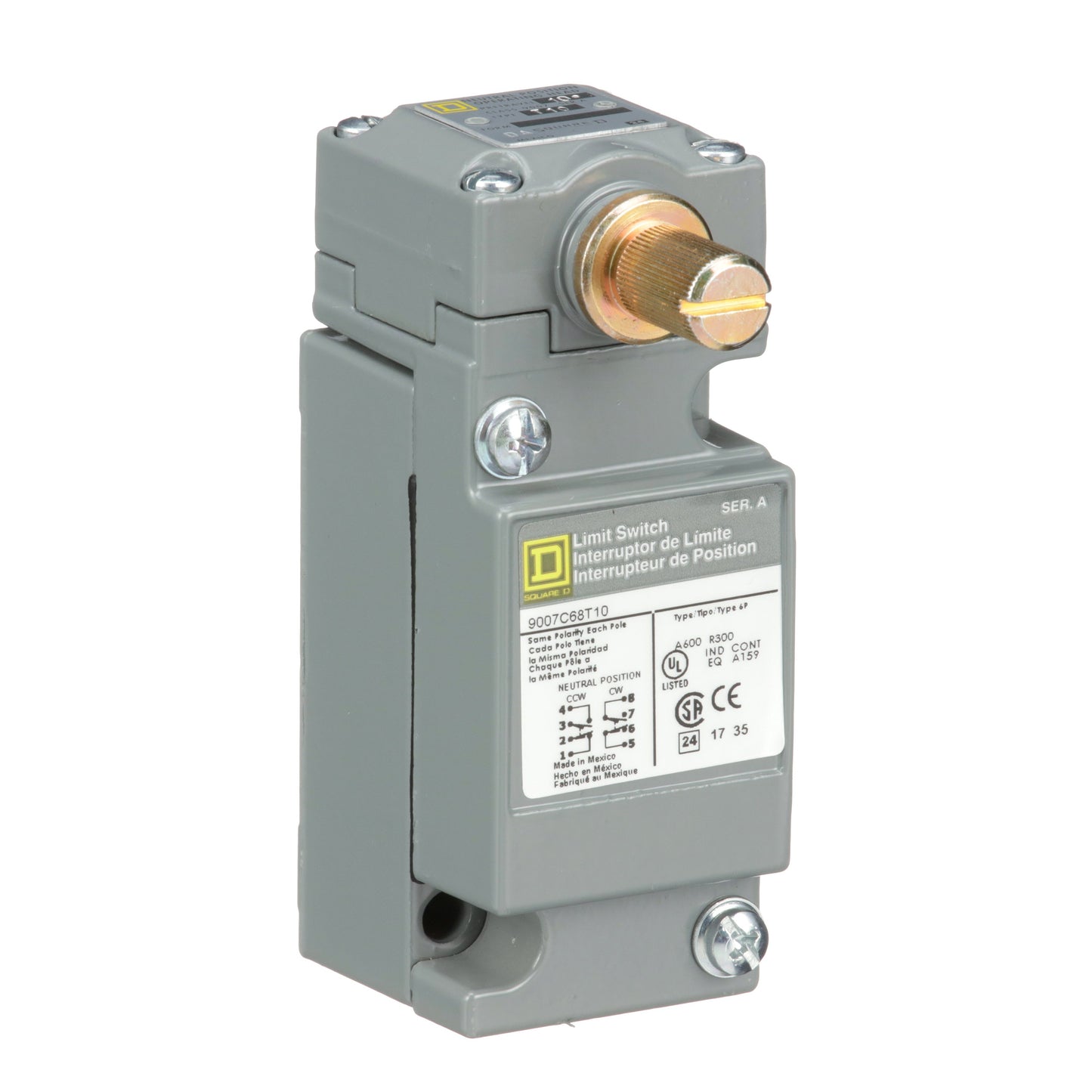 Telemecanique 9007C68T10 Limit Switch 600V 250DC 9007C