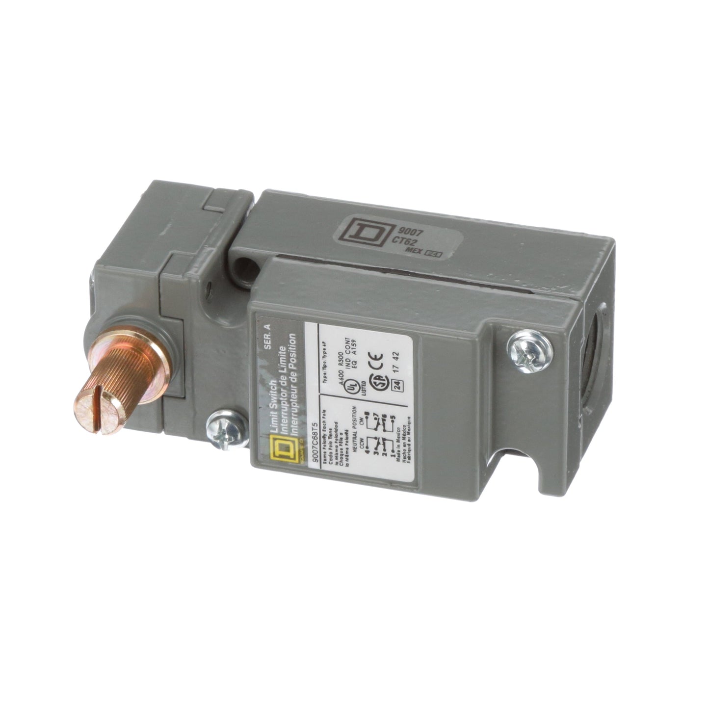 Telemecanique 9007C68T5 Limit Switch 600VAC 10A 2NO-2NC 9007