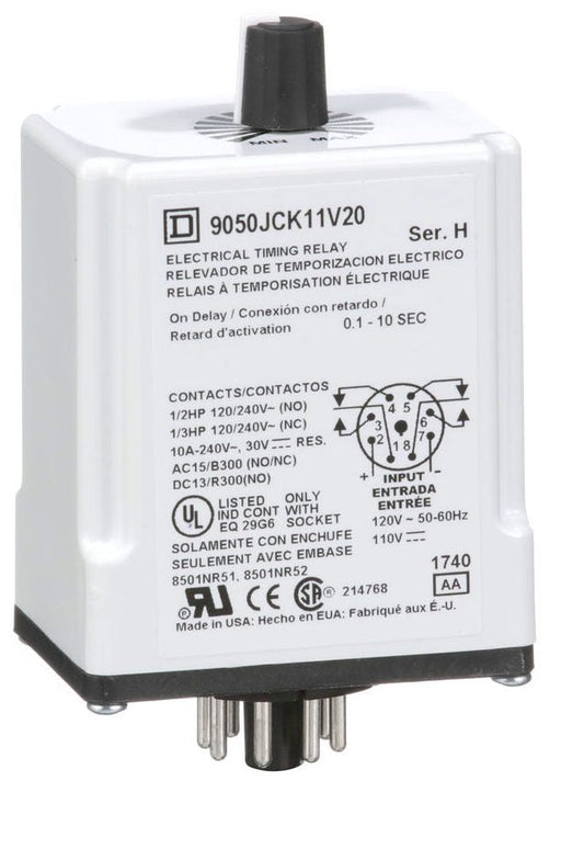 Square D 9050JCK11V20 Motor Control Timers | 240 VAC 9050