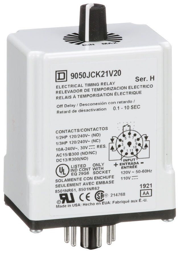 Square D 9050JCK21V20 Motor Control | 240 VAC 10A 9050JCK