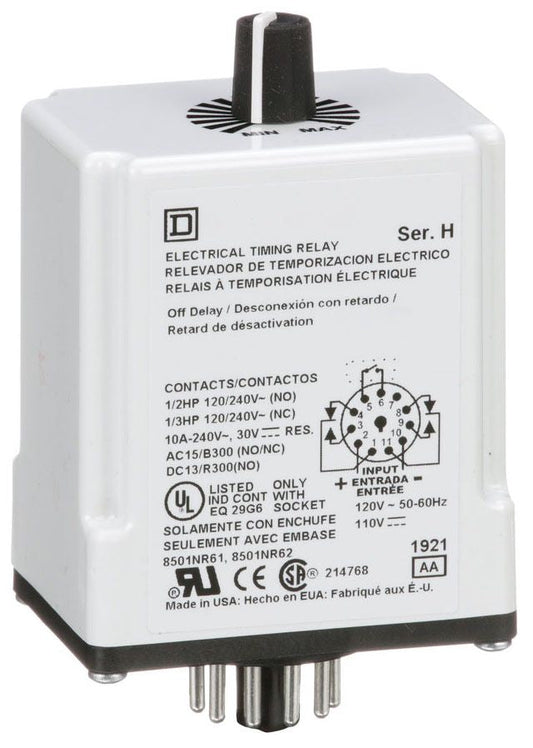 Square D 9050JCK25V20 Timers | 240 VAC Type JCK