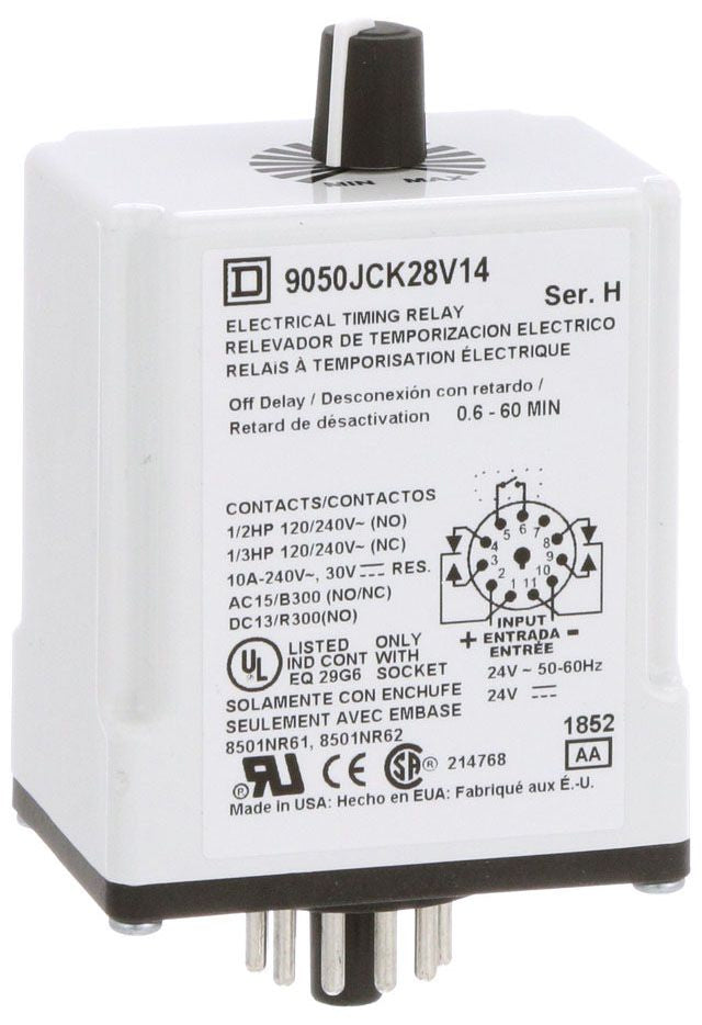 Square D 9050JCK28V14 Timing Relay Mechanical Relay Automation Systems