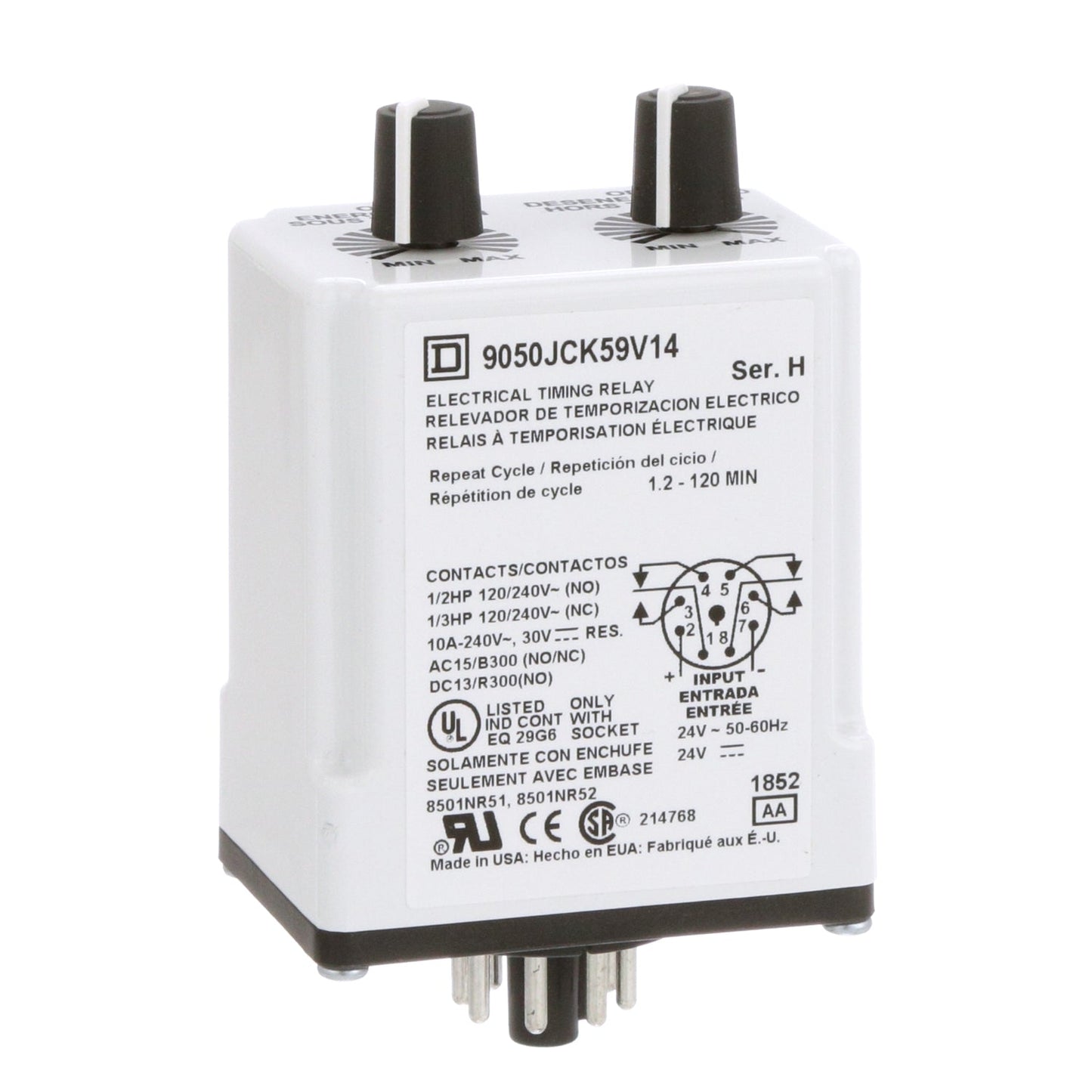 Square D 9050JCK59V14 Relay Versatile Electrical Product