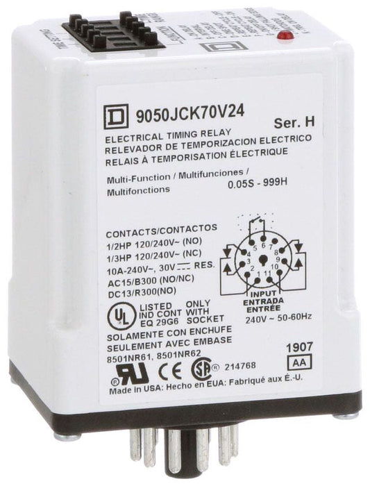 Schneider Electric 9050JCK70V24 Timers | 240 VAC 10A JCK
