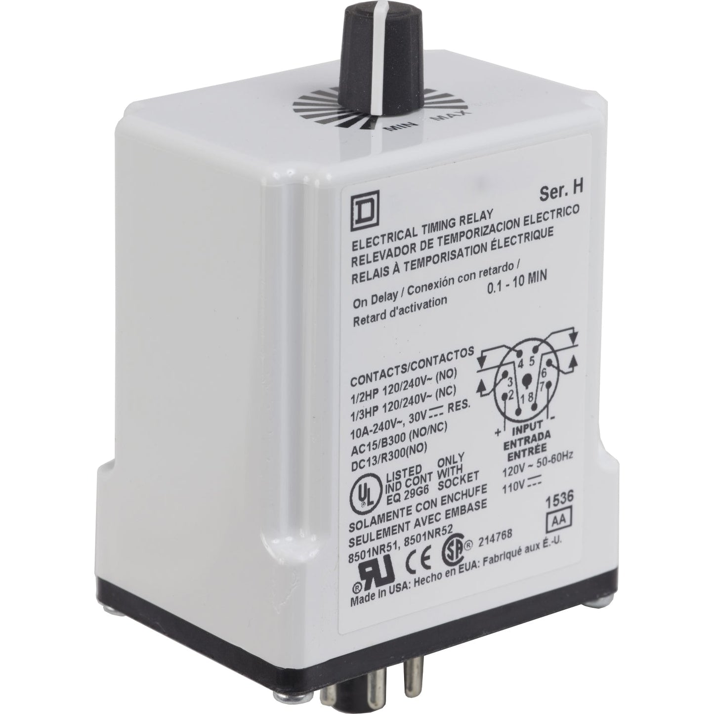 Square D 9050JCK18V36 Motor Control Part And Accessory Timers