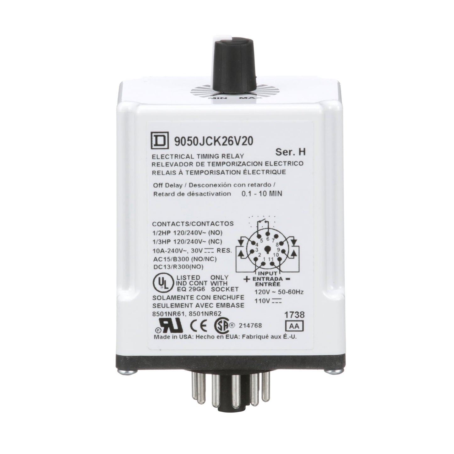 Schneider Electric 9050JCK26V20 Timers | 240V 9050