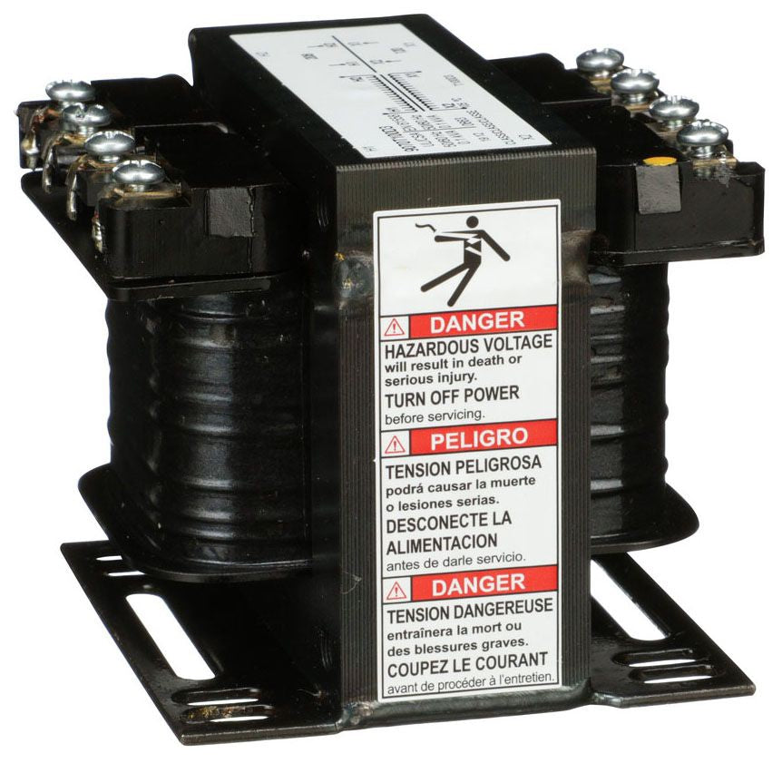 Square D 9070T100D3 Control Transformer | 100VA 208V to 120V 9070