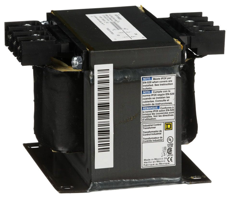 Square D 9070T500D3 Control Transformer | 500VA 208V to 120V Type T