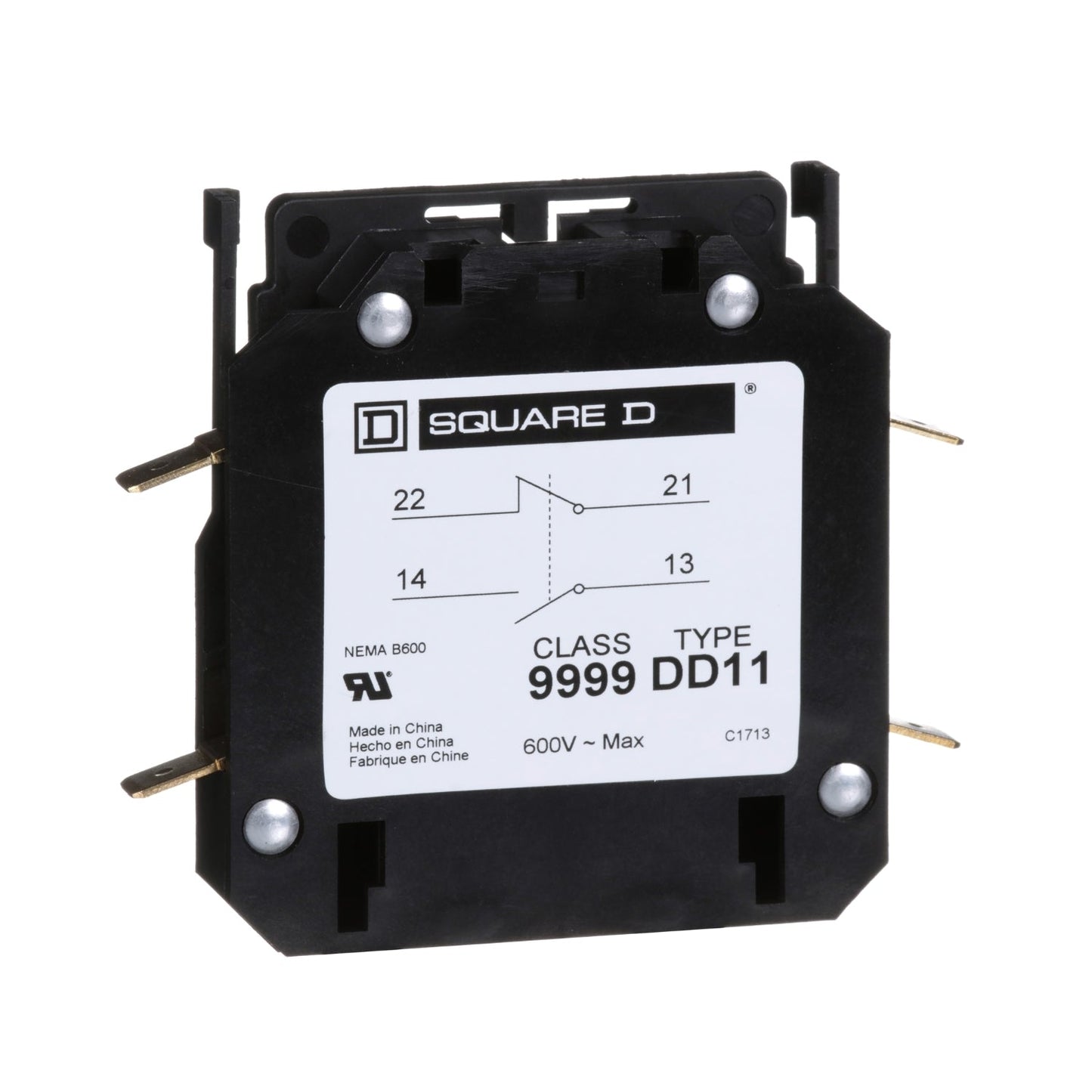Square D 9999DD11 Motor Control | 1NO/1NC Class 9999