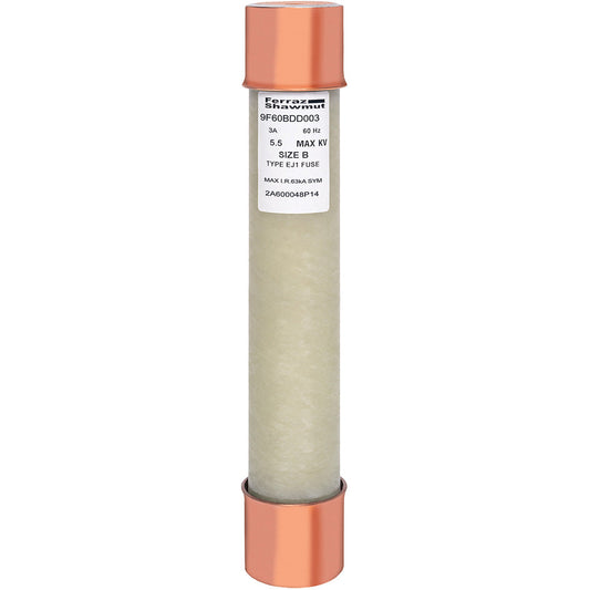 Mersen 9F60BDD003 Medium Voltage Fuse | 5500V 3A 63kA@5.5kV 9F60 Series