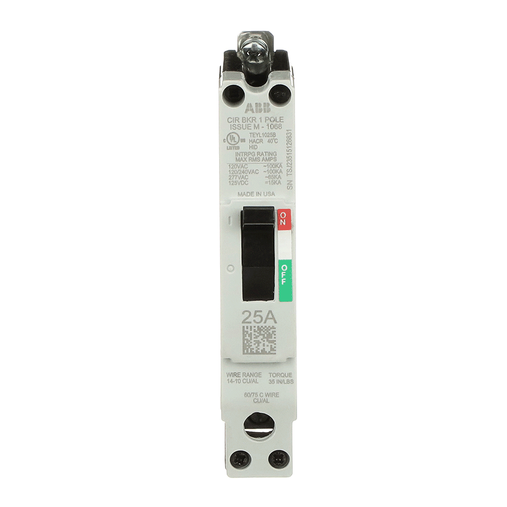 General Electric TEYL1025B Circuit Breaker | 480V 25A 1P 65kA@480V TEYL Series