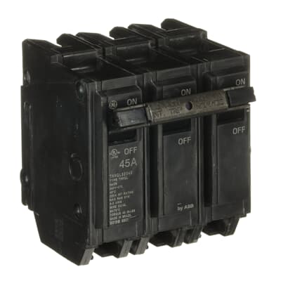 General Electric THHQL32045 Circuit Breaker | 240V 45A 3P 22kA@240V Plug-In Q-Line