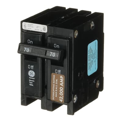 General Electric TMQL2170 Circuit Breaker | 240V 70A 2P 42kA@240V Plug-In Meter Mod TMQL
