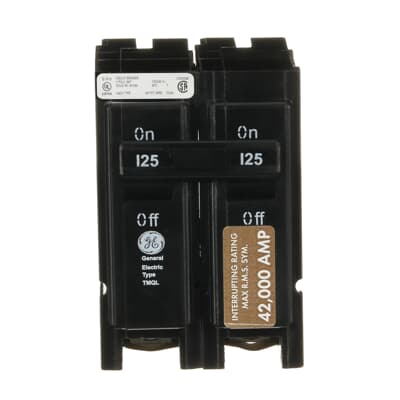 General Electric TMQL21125 Circuit Breaker | 240V 125A 2P 42kA@240V Plug-In Meter Mod