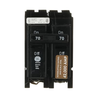 General Electric TMQL2170 Circuit Breaker | 240V 70A 2P 42kA@240V Plug-In Meter Mod TMQL