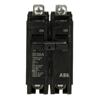 General Electric THHQB22030 Circuit Breaker | 240V 30A 2P 22kA@240V Bolt-On Q-Line