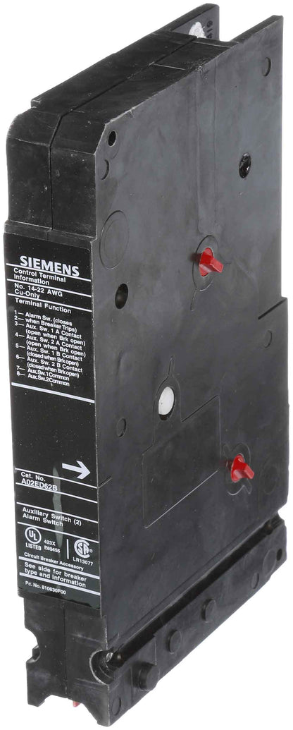 Siemens A02ED62B Circuit Breaker Auxiliary | ED HED HHED CED EM6B EMKB Sentron Series