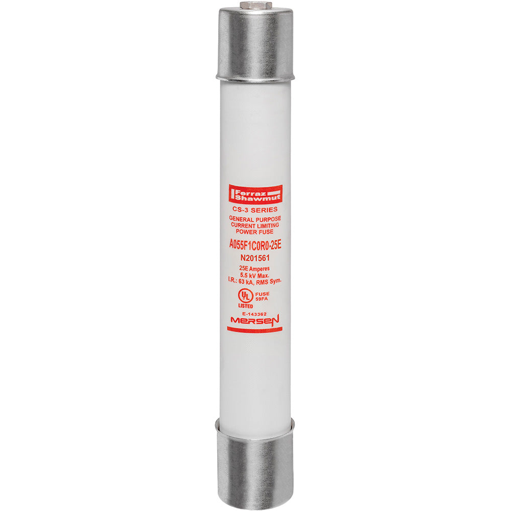 Mersen A055F1C0R0-25E Medium Voltage Fuse 5500V 25A CS-3 Series