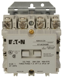 A201K1CA Cutler Hammer A200 Series Contactor 600V 27A 120V Coil - Essential Electric Supply