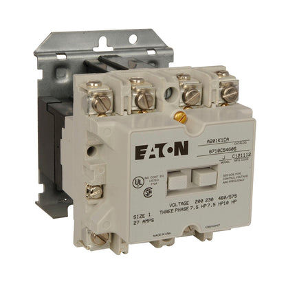 A201K1CX Cutler Hammer A200 Series Contactor 600V 27A 480V Coil - Essential Electric Supply