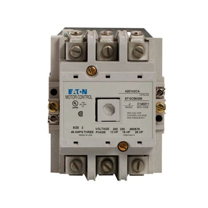 Cutler Hammer A201K2CB Contactor 3 pole 3 phase 600V 45A 200V coil A200 Series