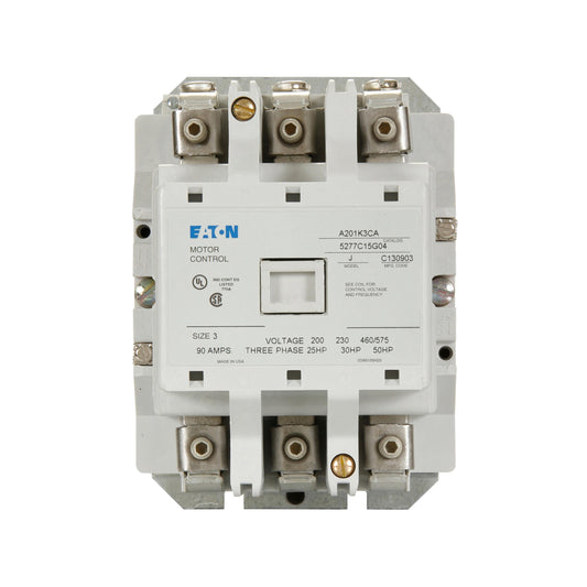 A201K3CX Cutler Hammer A200 Series Contactor 600V 90A 480V Coil - Essential Electric Supply