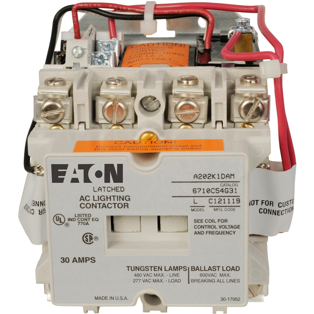 Cutler Hammer A202K1DAM Contactor | 600V 3 phase 30A 4 pole 110V coil A202