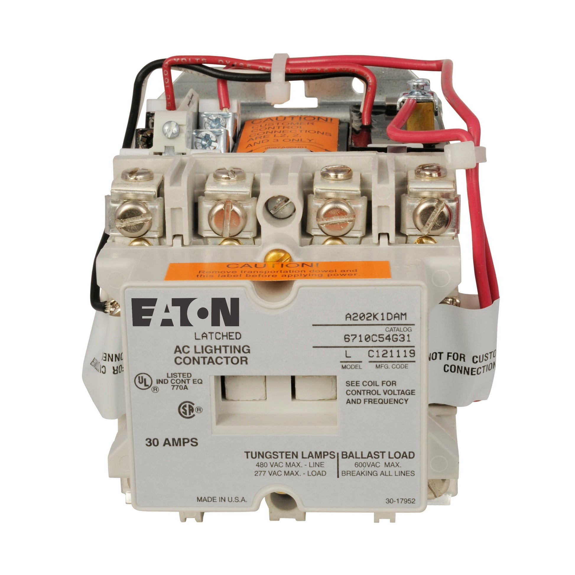 A202K1BAM Cutler Hammer A202 Contactor 600V 30A 120V Coil - Essential Electric Supply
