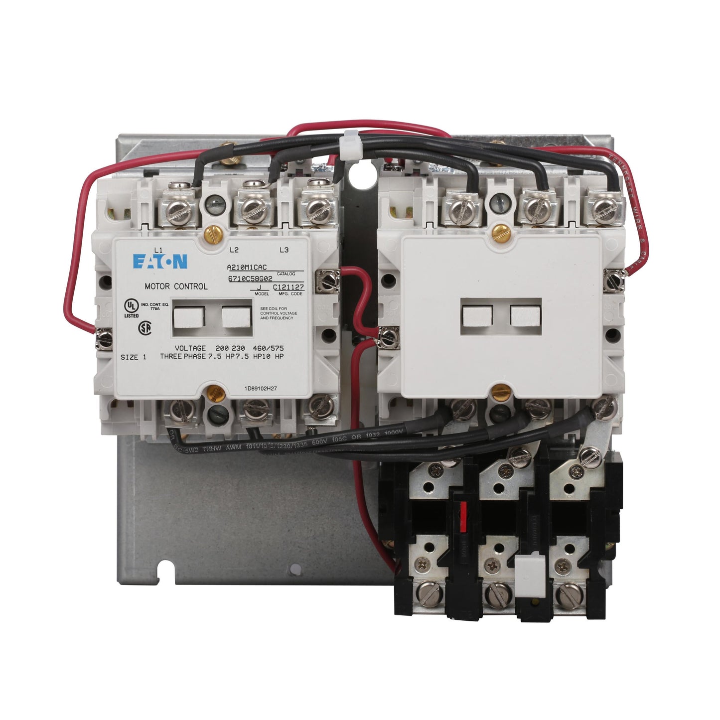 A210M1CAC Cutler Hammer A200 Series Motor Starter 600V 27A 3 Pole Nema 1 120V Cloil - Essential Electric Supply