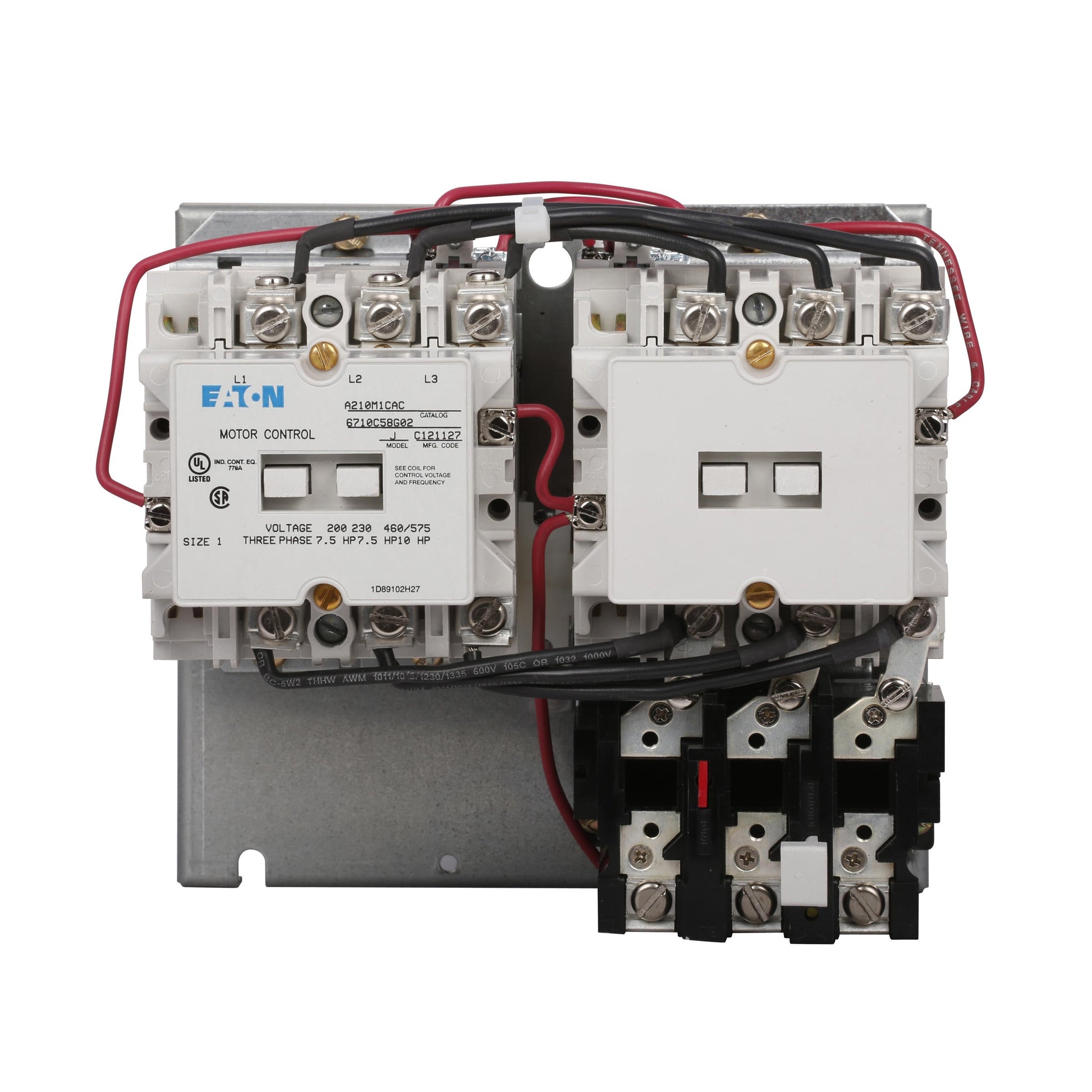 A210M1CAC Cutler Hammer A200 Series Motor Starter 600V 27A 3 Pole Nema 1 120V Cloil - Essential Electric Supply