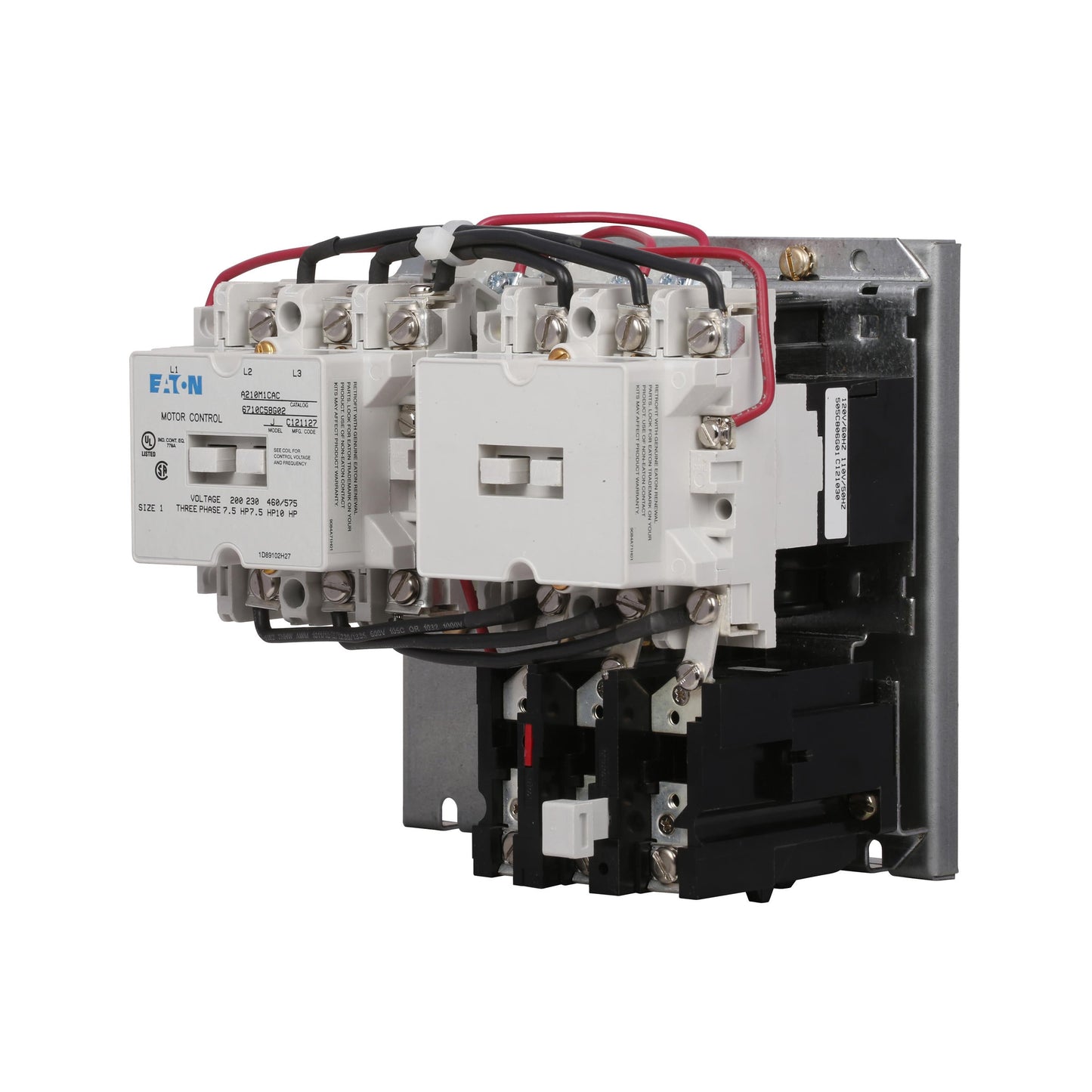 A210M1CAC Cutler Hammer A200 Series Motor Starter 600V 27A 3 Pole Nema 1 120V Cloil - Essential Electric Supply