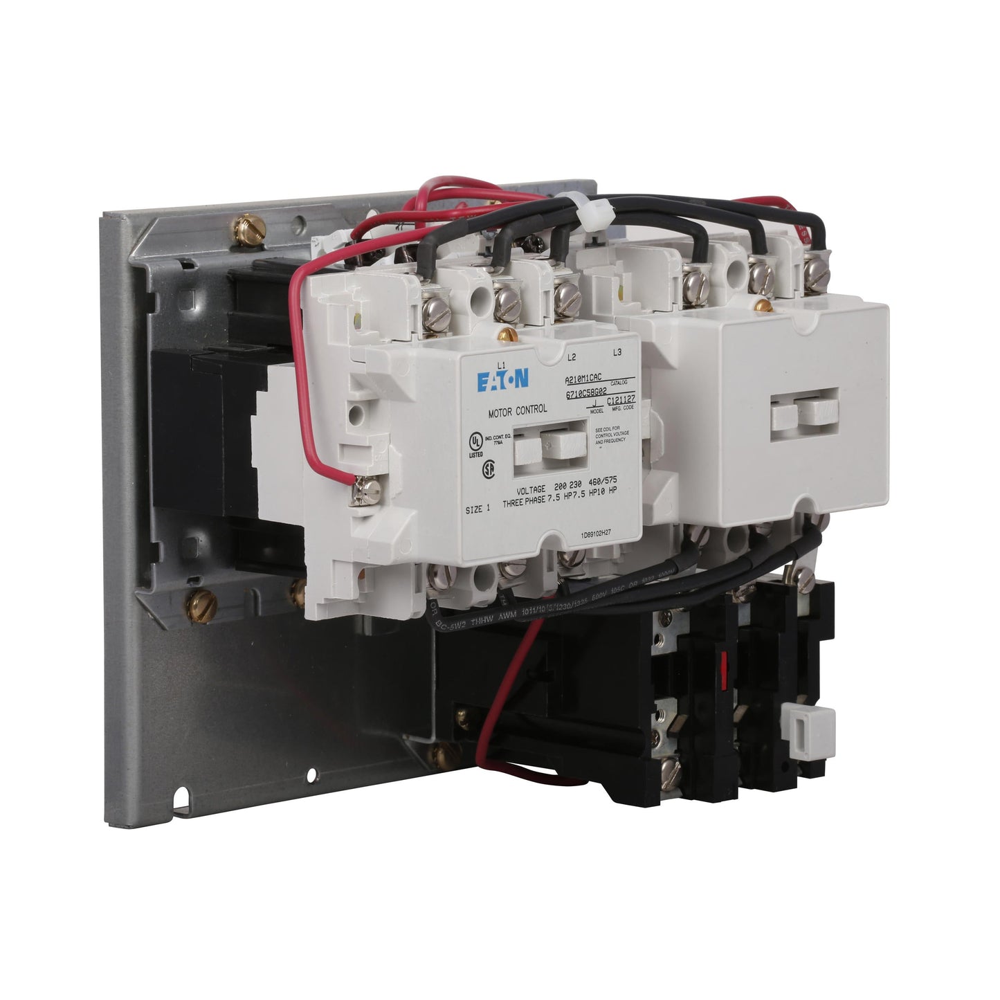A210M0CAC - CUTLER HAMMER - EATON A200 NEMA Motor Control Starter, Reversing Starter, Horizontal design, 120V/60Hz, 110V/50Hz coil voltage, three pole, 18A - Essential Electric Supply