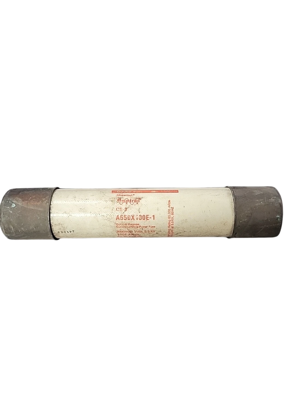 Mersen A550X100E-1 Medium Voltage Fuse | 5500V 100A 63kA@5.5kV CS-3 Series