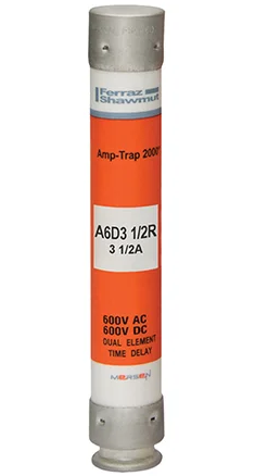Mersen, Ferraz Shawmut A6D3-1/2R Fuse | Amp-Trap 2000 A6D-R 600V 3A